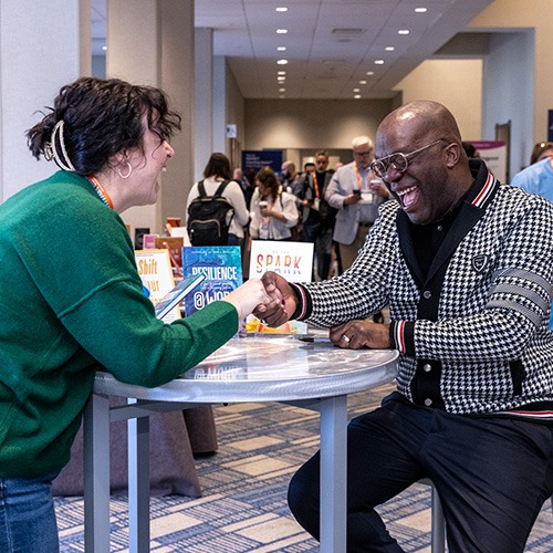 Leaders connecting over mutual knowledge