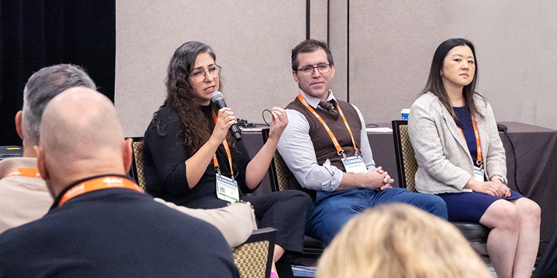 Leaders sharing insights during sessions.